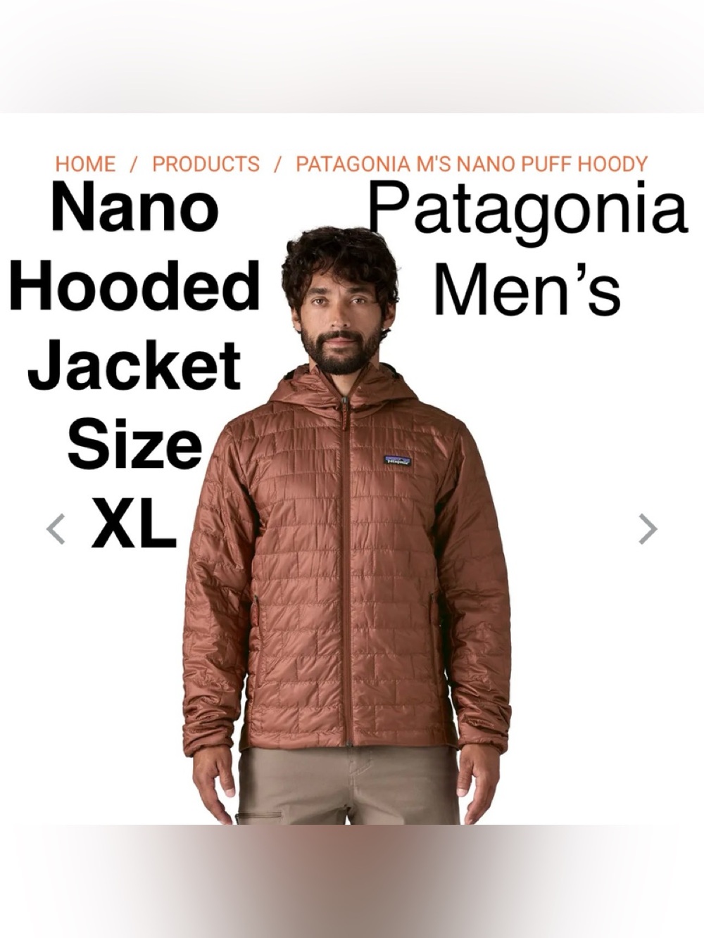 Patagonia Men's Nano Puff Hooded Jacket -Burgandy